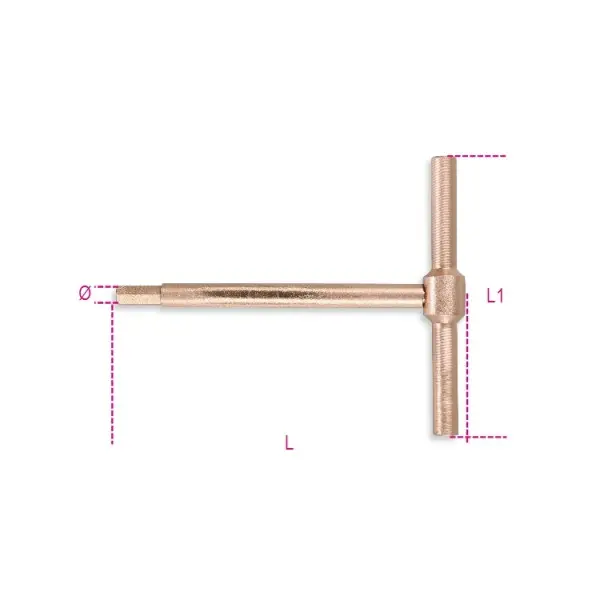 Produktfoto 1 von BETA metrisch  Innensechskant-Schlüssel 5mm T-Griff lang