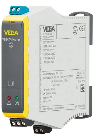 Produktfoto 1 von Vega Serie VEGATRENN 141 Galvanischer Isolator 230 V, 65V ac, Strom 0.004 → 0.02 A EIN Frontmontage