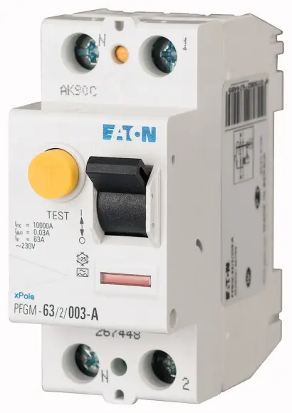 Produktfoto 1 von Eaton RCCB, 2-polig, 63A, 500mA Typ AC 230V ac