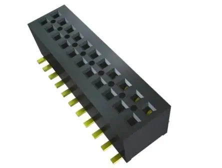 Produktfoto 1 von Samtec MLE Leiterplattenbuchse gewinkelt Oberfläche 10-polig / 2-reihig, Raster 1 mm Lot