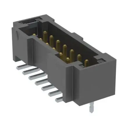 Produktfoto 1 von Samtec T2M Leiterplattenleiste Vertikal, 14-polig / 2-reihig, Raster 2 mm Raster Oberfläche, Platine-Platine, Ummantelt