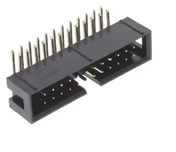 Produktfoto 1 von RS PRO BHR Leiterplattenleiste gewinkelt, 24-polig / 2-reihig, Raster 2.54 mm Raster Oberfläche, Platine-Platine,