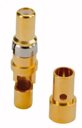 Produktfoto 1 von CONEC, Gr.: 3.2 mm D-Sub Steckverbinder Koaxialkontakt, Stecker Lot, Kupferlegierung, Hauchvergoldet über Nickel, 2.7 mΩ