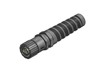 Produktfoto 1 von CONEC 17 158 mm 13-18 mm Rundsteckverbinder Stecker 2-polig Stecker 30A Kabel IP67