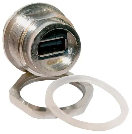 Produktfoto 1 von CONEC, Gerade 17 USB-Adapter Buchse USB Typ A 1, Panel USB 2.0 IP67