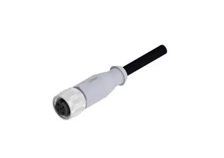 Produktfoto 1 von CONEC 43 M12 M12 Rundsteckverbinder Buchse 5-polig Buchse 4A Kabel IP67