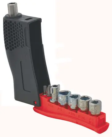 Produktfoto 1 von RS PRO Schaltschrankschlüssel Universalschlüssel 4-in-1 im Kunststoff glasfaserverstärkt-Gehäuse Schlitz 1,0 x 7 mm, 9