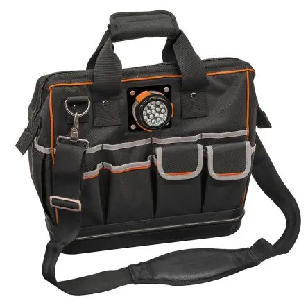 Produktfoto 1 von Klein Tools Ballistisches Gewebe mit 1680d Werkzeugtasche mit Reißverschluss, 203mm x 387 mm x 356 mm Schultergurt