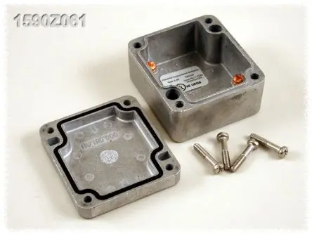Produktfoto 1 von Hammond 1590Z061; Gehäuse; Aluminiumdruckguss; Grau, Schwarz, Natur IP65 Breite 59 mm Höhe 36 mm Länge 65 mm
