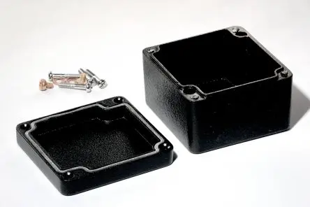 Produktfoto 1 von Hammond 1590Z110; Gehäuse; Aluminiumdruckguss; Schwarz, Grau, Natur; IK08 IP65 Breite 75 mm Höhe 52 mm Länge 80 mm