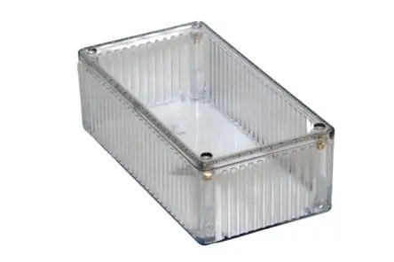 Produktfoto 1 von Hammond 1591T; Universalgehäuse; Polycarbonat; Klar IP54 Breite 81 mm Höhe 46 mm Länge 150 mm