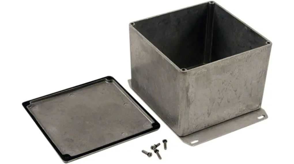 Produktfoto 1 von Hammond 1590 Aluminium Gehäuse Wasserfest Außenmaß 96 x 120 x 120mm IP65