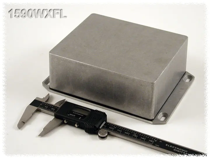 Hammond 1590; Gehäuse; Aluminiumdruckguss; Schwarz Geflanscht IP65 Breite 121 mm Höhe 57 mm Länge 176 mm