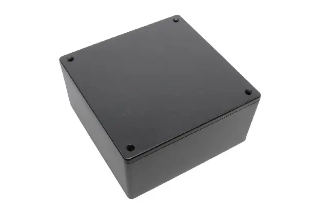 Produktfoto 1 von Hammond 1591XX; Universalgehäuse; ABS; Schwarz IP54 Breite 123 mm Höhe 57 mm Länge 123 mm