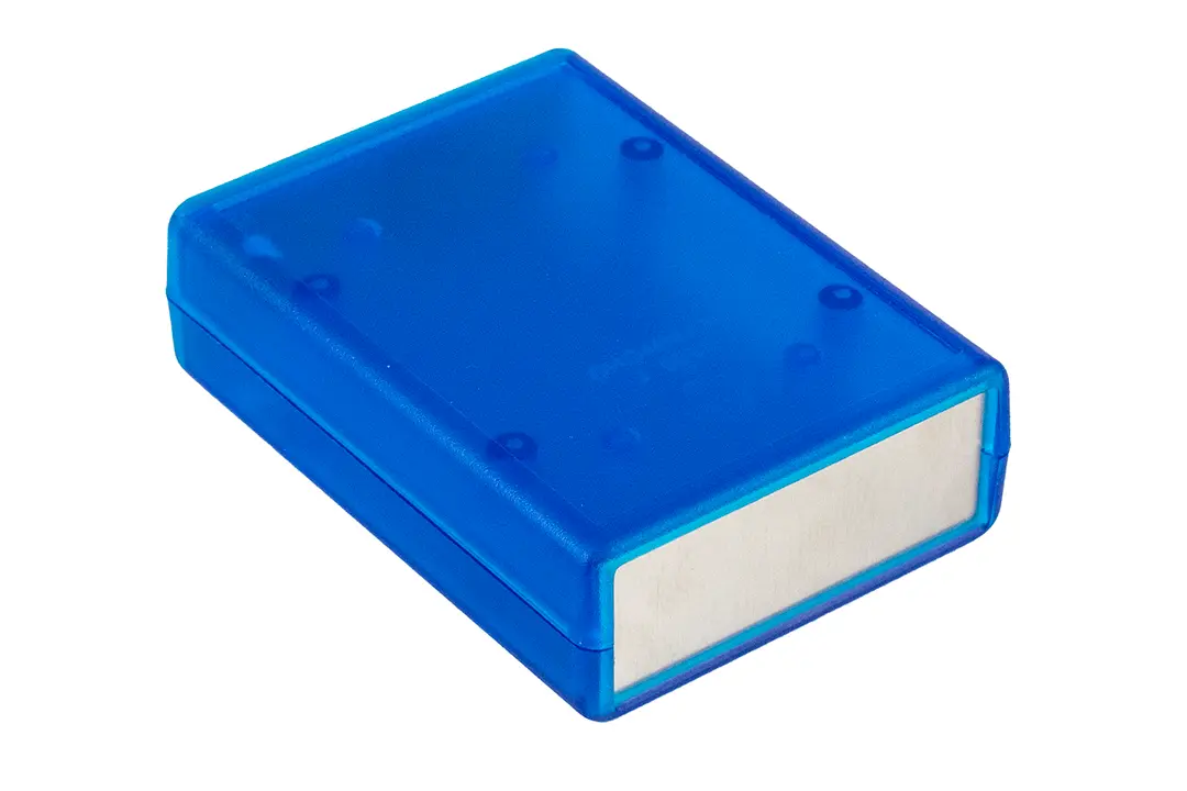 Produktfoto 1 von Hammond, Schalengehäuse, Blau transparent, ABS, IP54 28 mm, 91 mm, 66 mm, 1593AL