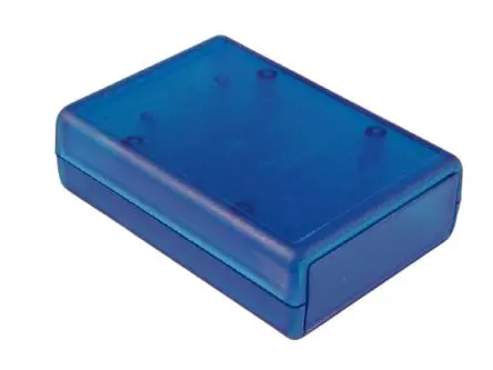 Produktfoto 1 von Hammond, Schalengehäuse, Blau transparent, ABS, IP54 28 mm, 91 mm, 66 mm, 1593