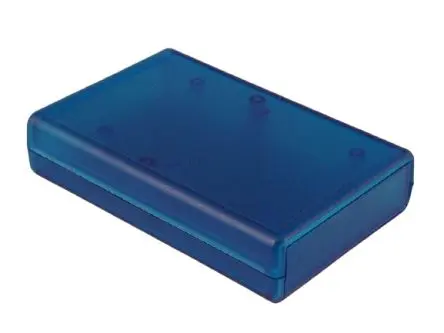 Produktfoto 1 von Hammond, Schalengehäuse, Blau transparent, ABS, IP54 25 mm, 109 mm, 74 mm, 1593