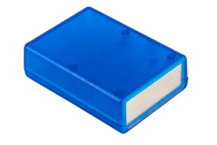 Produktfoto 1 von Hammond, Schalengehäuse, Blau transparent, ABS, IP54 28 mm, 91 mm, 66 mm, 1593AL