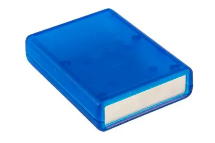 Produktfoto 1 von Hammond, Schalengehäuse, Blau transparent, ABS, IP54 21 mm, 91 mm, 66 mm, 1593AL