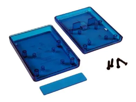 Produktfoto 1 von Hammond, Schalengehäuse, Blau transparent, ABS, IP54 21 mm, 91 mm, 66 mm, 1593