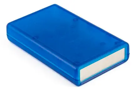 Produktfoto 1 von Hammond, Schalengehäuse, Blau transparent, ABS, IP54 21 mm, 112 mm, 66 mm, 1593