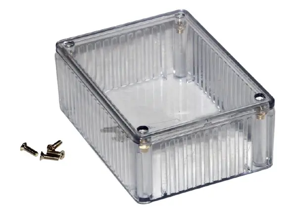 Produktfoto 1 von Hammond 1591; Universalgehäuse; Polycarbonat; Klar IP54 Breite 81 mm Höhe 41 mm Länge 109 mm
