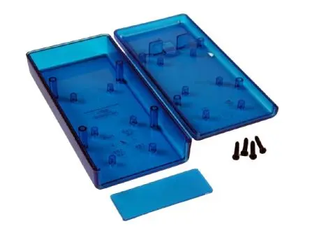 Produktfoto 1 von Hammond, Schalengehäuse, Blau transparent, ABS, IP54 28 mm, 140 mm, 66 mm, 1593