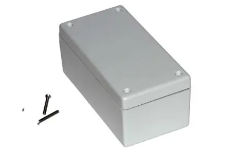 Produktfoto 1 von Hammond 1591; Universalgehäuse; ABS; Grau IP65 Breite 66 mm Höhe 43 mm Länge 132 mm