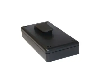 Produktfoto 1 von Hammond Tragbares Gehäuse, ABS, 65 mm Eingebautes Batteriefach, 130 mm, H. 25 mm, Schwarz, IP54