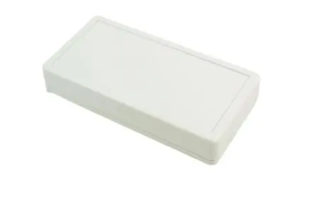 Produktfoto 1 von Hammond Tragbares Gehäuse, ABS, 65 mm Eingebautes Batteriefach, 130 mm, H. 25 mm, Grau, IP54