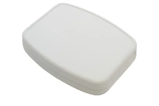 Produktfoto 1 von Hammond Tragbares Gehäuse, ABS, 95 mm Eingebautes Batteriefach, 120 mm, H. 27 mm, Grau, IP54