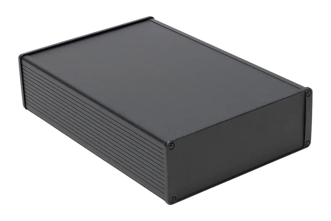 Produktfoto 1 von Hammond, Schalengehäuse, Schwarz, Aluminium, IP54 69 mm, 278 mm, 192 mm, 1457-EMI