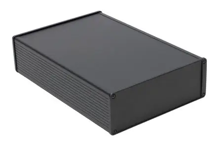 Produktfoto 1 von Hammond, Schalengehäuse, Schwarz, Aluminium, IP54 69 mm, 278 mm, 192 mm, 1457-EMI