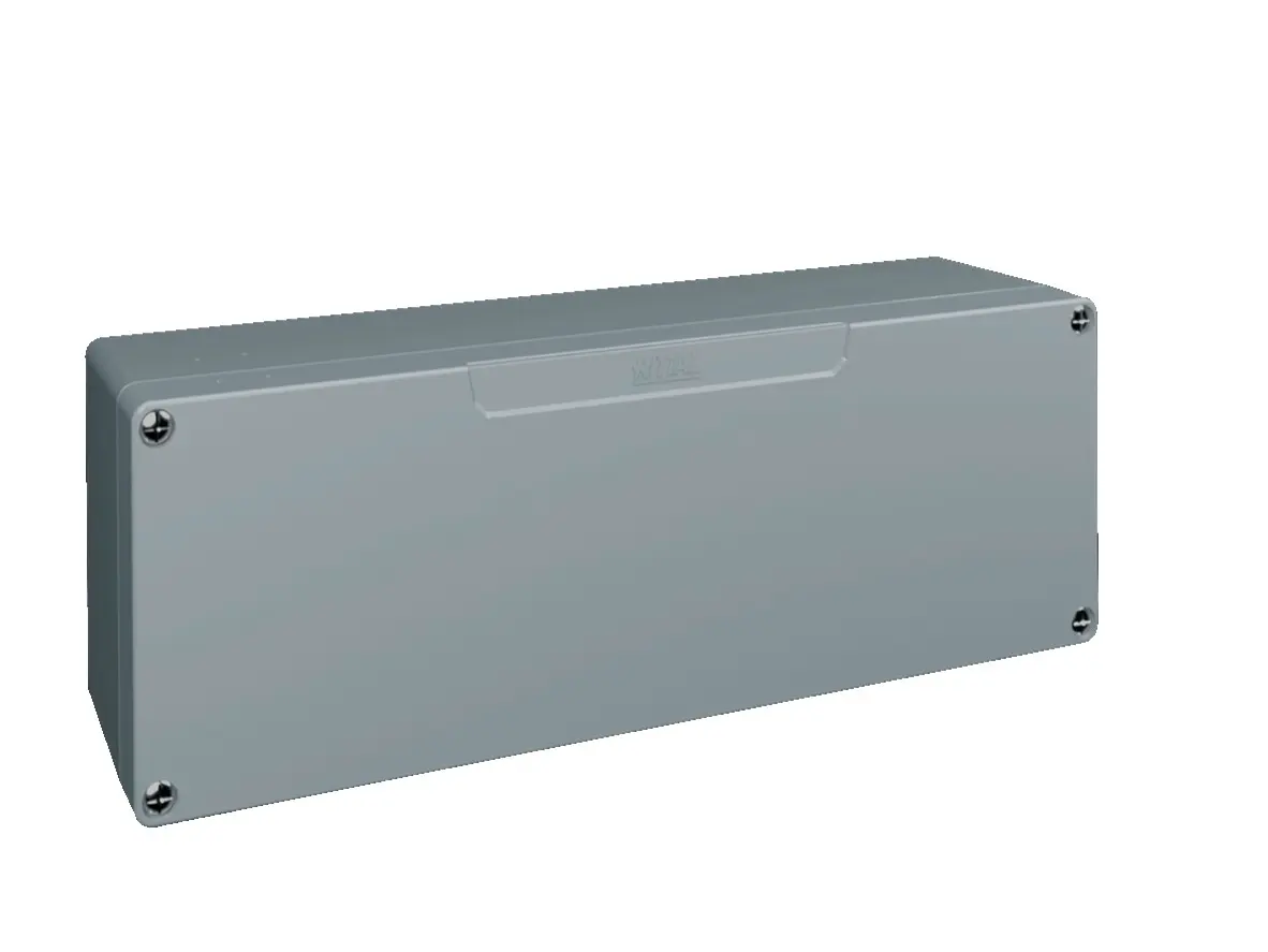 Rittal GA Aluminium Wandanschlusskasten Schwarz RAL 7001 IP66, HxBxT 120 mm, 360 mm x 82 mm