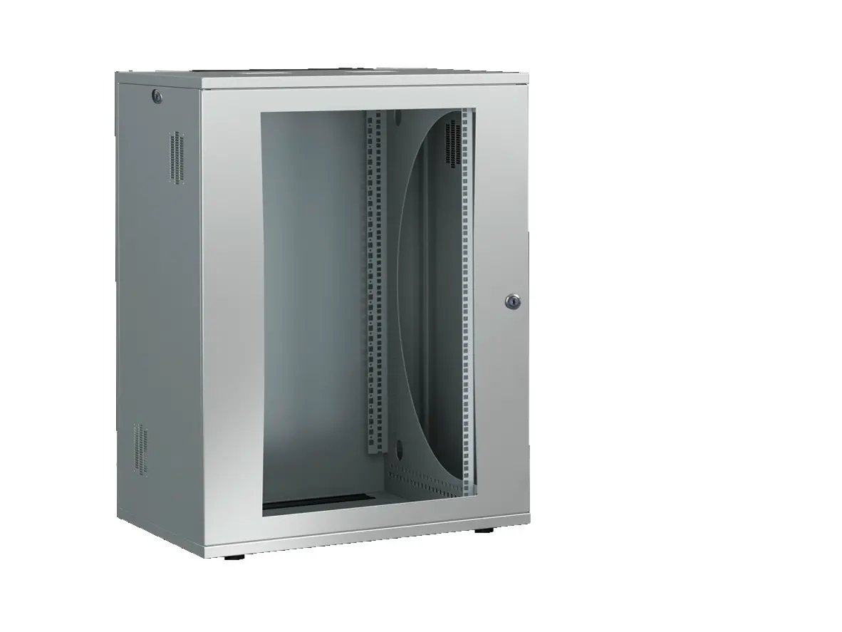 Produktfoto 1 von Rittal DK Stahl Wandanschlusskasten RAL 7035 Transparente Tür, HxBxT 1025 mm, 700 mm x 700 mm