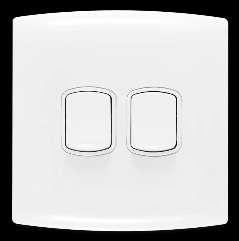 Produktfoto 1 von Contactum Wippschalter Lichtschalter 2-teilig, 1-polig, 2 Wege Weiß IP2X 10 A, Polycarbonat