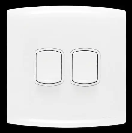 Produktfoto 1 von Contactum Wippschalter Lichtschalter 2-teilig, 1-polig, 2 Wege Weiß IP2X 10A, Polycarbonat