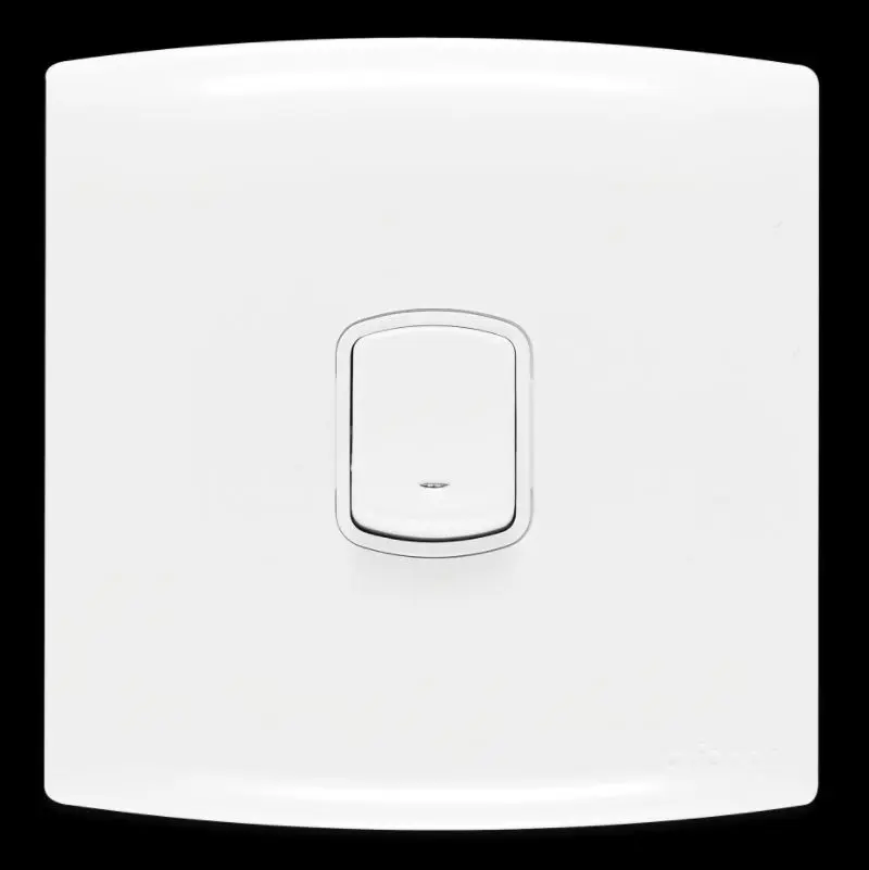 Produktfoto 1 von Contactum Wippschalter Lichtschalter 1-teilig, 2-polig, 1 Wege Weiß IP2X 20 A, Polycarbonat