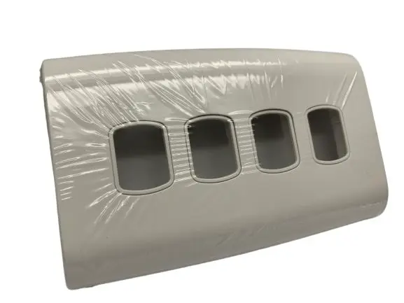 Produktfoto 1 von Contactum Lichtschalterabdeckung Weiß Polycarbonat 4 Ausbrüche H. 91 mm B. 148 mm