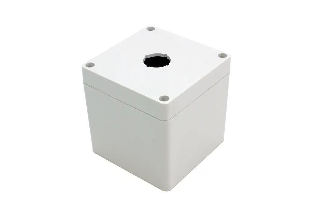 Produktfoto 1 von Hammond 1554pb; Gehäuse; Polycarbonat; Hellgrau IP66 Breite 89.9 mm Höhe 89.9 mm Länge 89.9 mm