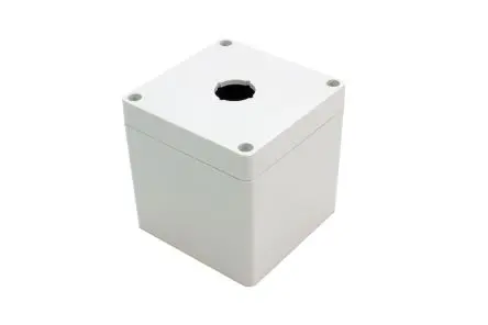 Produktfoto 1 von Hammond 1554pb; Gehäuse; Polycarbonat; Hellgrau IP66 Breite 89.9 mm Höhe 89.9 mm Länge 89.9 mm