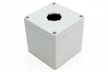 Produktfoto 1 von Hammond 1554pb; Gehäuse; Polycarbonat; Hellgrau IP66 Breite 89.9 mm Höhe 89.9 mm Länge 89.9 mm