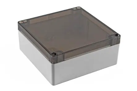 Produktfoto 1 von Hammond 1554; Gehäuse; Polycarbonat; Hellgrau IP68 Breite 140 mm Höhe 59.9 mm Länge 140 mm