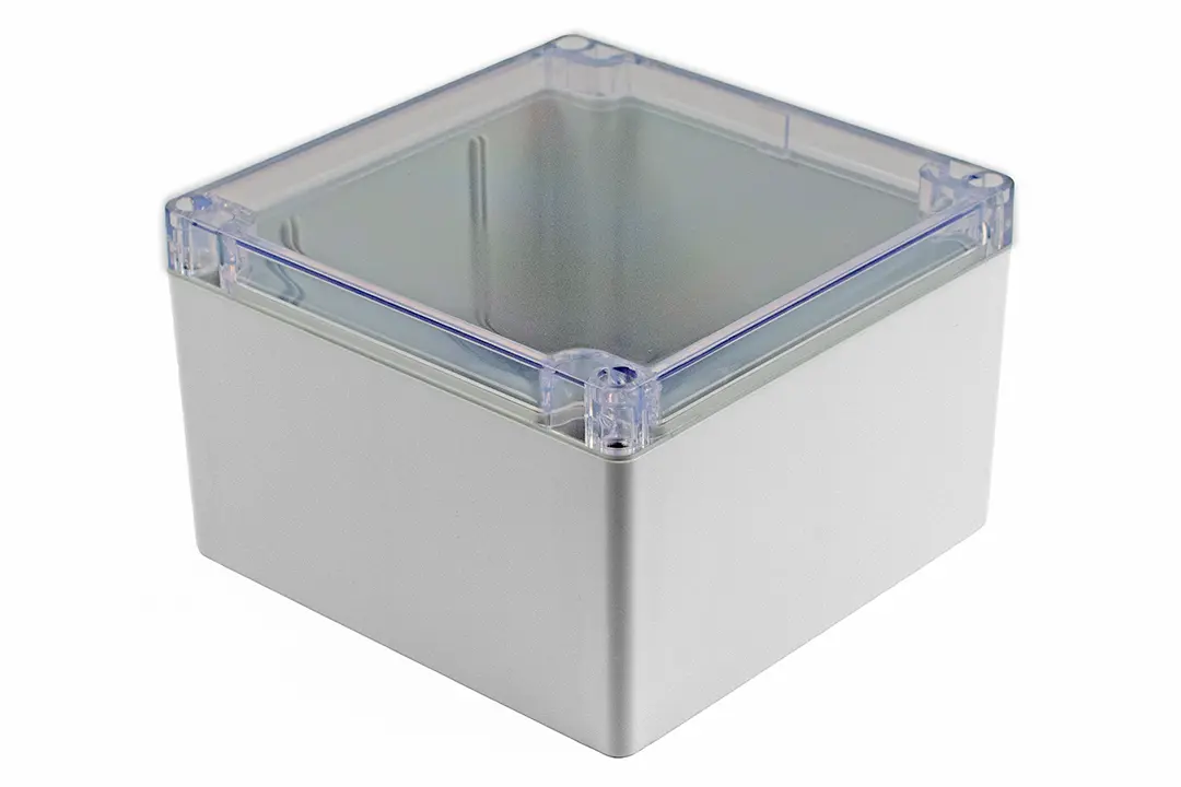 Produktfoto 1 von Hammond 1554; Gehäuse; Polycarbonat; Hellgrau IP68 Breite 140 mm Höhe 89.9 mm Länge 140 mm