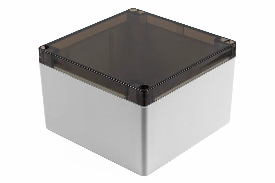 Produktfoto 1 von Hammond 1554; Gehäuse; Polycarbonat; Hellgrau IP68 Breite 140 mm Höhe 89.9 mm Länge 140 mm