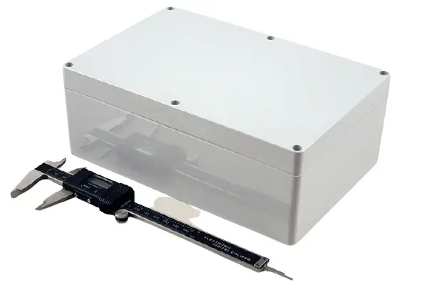 Hammond 1554; Gehäuse; ABS; Hellgrau IP66 Breite 160 mm Höhe 88.9 mm Länge 238.8 mm
