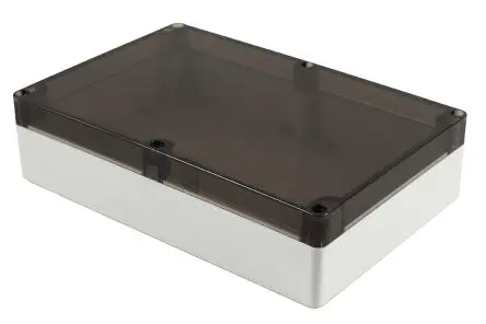 Produktfoto 1 von Hammond 1554; Gehäuse; Polycarbonat; Hellgrau IP68 Breite 160 mm Höhe 59.9 mm Länge 238.8 mm
