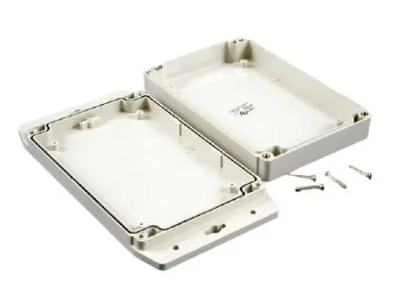 Produktfoto 1 von Hammond 1555F; Gehäuse; Polycarbonat; Hellgrau Geflanscht IP68 Breite 119.4 mm Höhe 37.3 mm Länge 180.3 mm