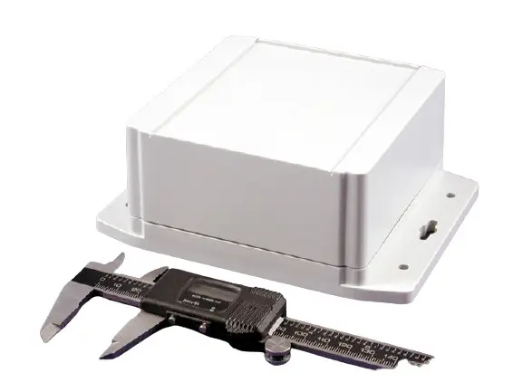 Produktfoto 1 von Hammond 1555F; Gehäuse; ABS; Hellgrau Geflanscht IP66 Breite 119.4 mm Höhe 62 mm Länge 119.4 mm