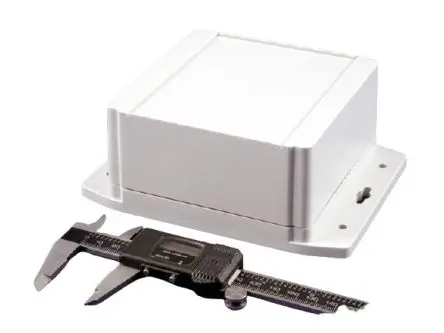 Produktfoto 1 von Hammond 1555F; Gehäuse; ABS; Hellgrau Geflanscht IP66 Breite 119.4 mm Höhe 62 mm Länge 119.4 mm